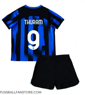 Inter Milan Marcus Thuram #9 Replik Heimtrikot Kinder 2023-24 Kurzarm (+ Kurze Hosen)